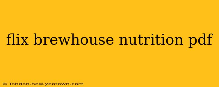 flix brewhouse nutrition pdf