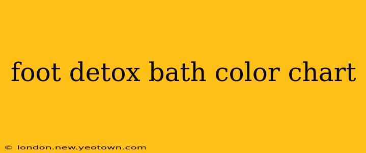 foot detox bath color chart