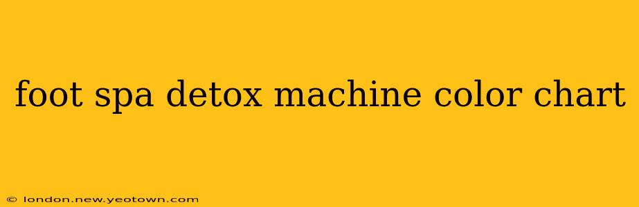 foot spa detox machine color chart