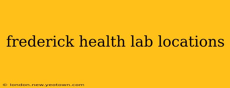 frederick health lab locations