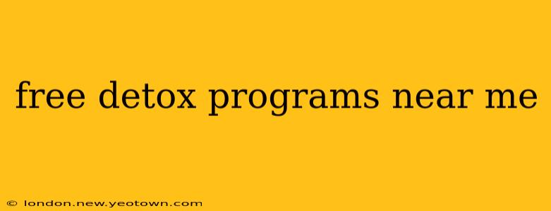 free detox programs near me