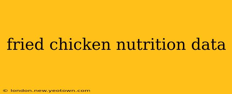 fried chicken nutrition data