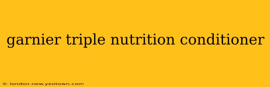 garnier triple nutrition conditioner
