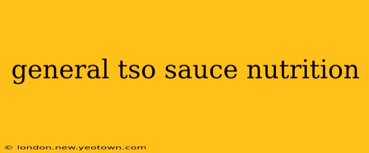 general tso sauce nutrition