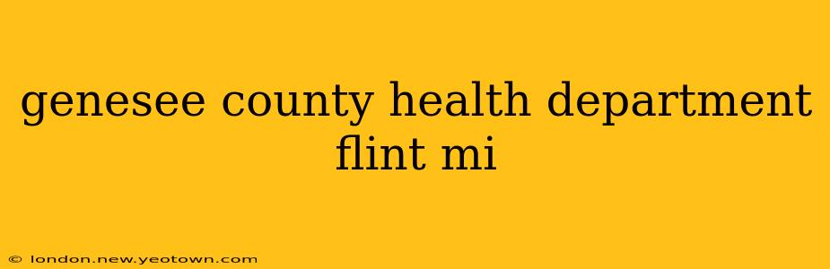 genesee county health department flint mi