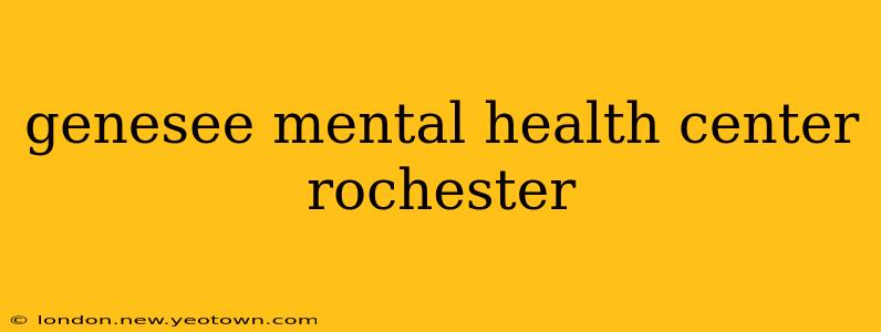 genesee mental health center rochester