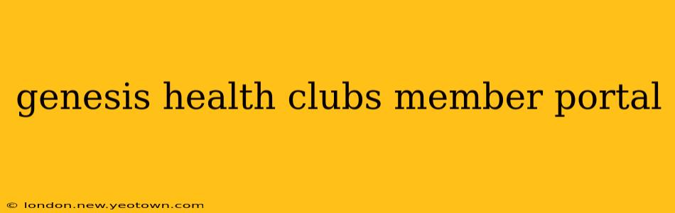 genesis health clubs member portal