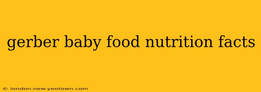gerber baby food nutrition facts