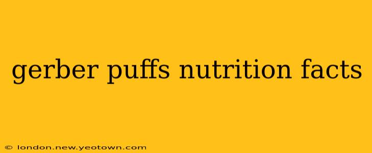 gerber puffs nutrition facts