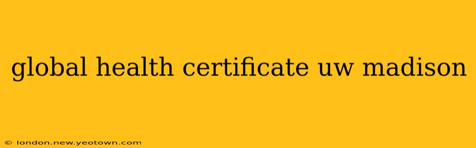 global health certificate uw madison