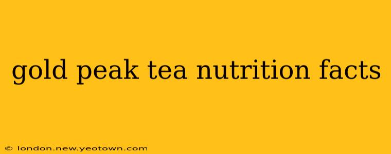 gold peak tea nutrition facts