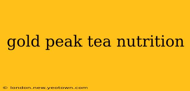 gold peak tea nutrition