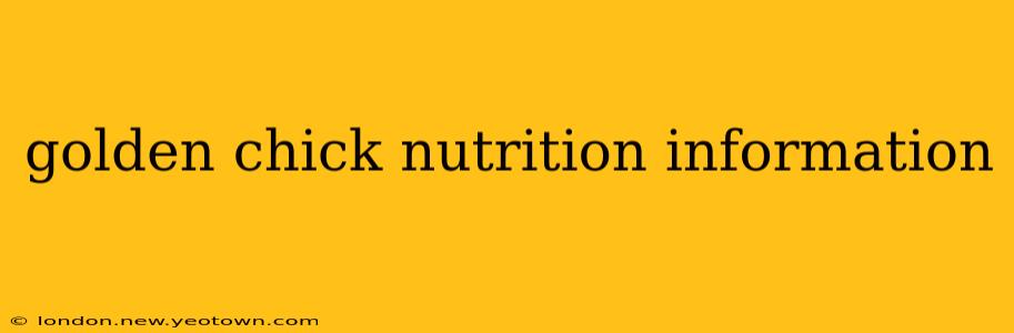 golden chick nutrition information