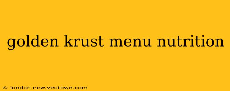golden krust menu nutrition