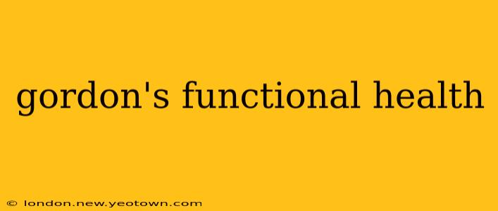 gordon's functional health