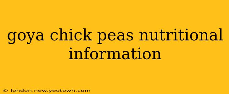 goya chick peas nutritional information