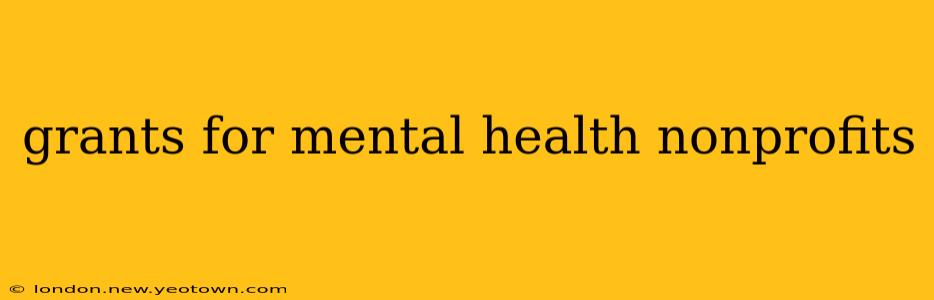 grants for mental health nonprofits