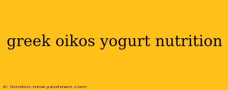 greek oikos yogurt nutrition