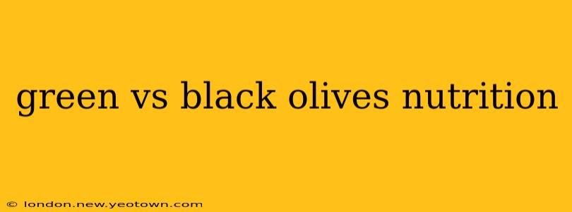 green vs black olives nutrition
