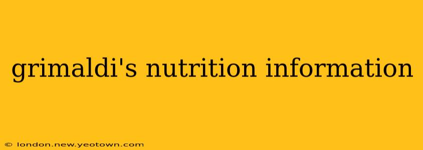 grimaldi's nutrition information