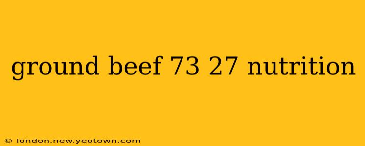 ground beef 73 27 nutrition