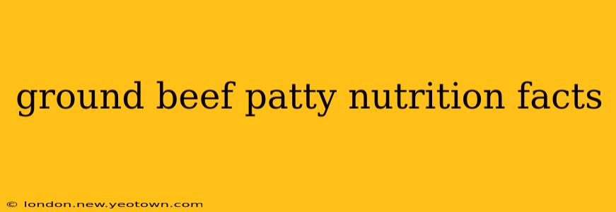 ground beef patty nutrition facts