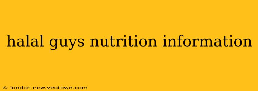 halal guys nutrition information