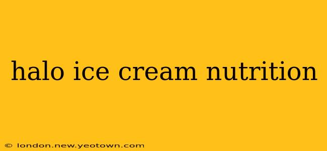 halo ice cream nutrition