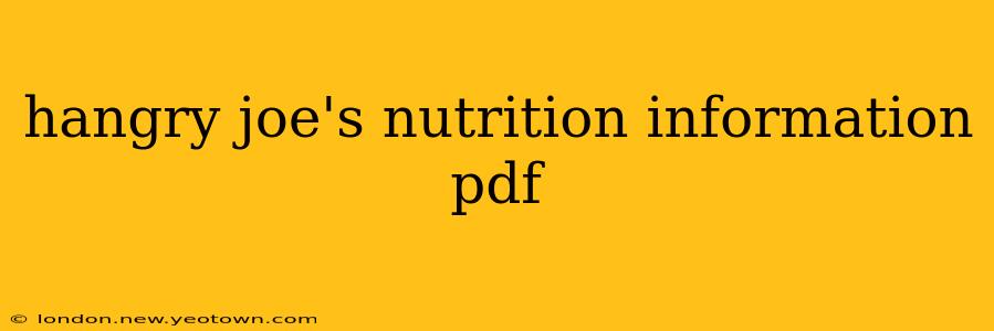 hangry joe's nutrition information pdf