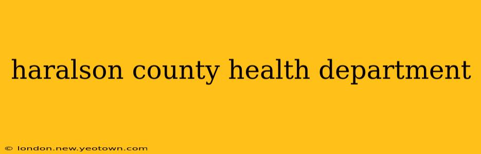 haralson county health department