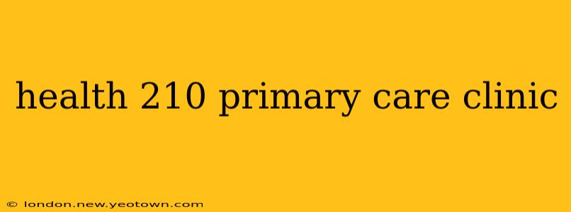health 210 primary care clinic