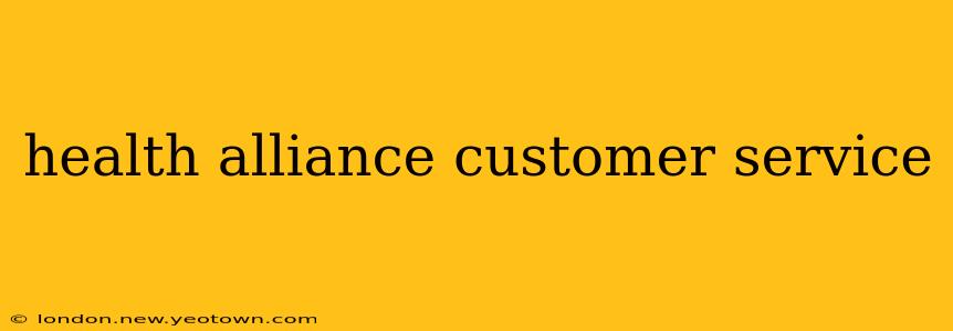 health alliance customer service