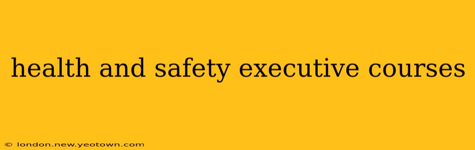 health and safety executive courses
