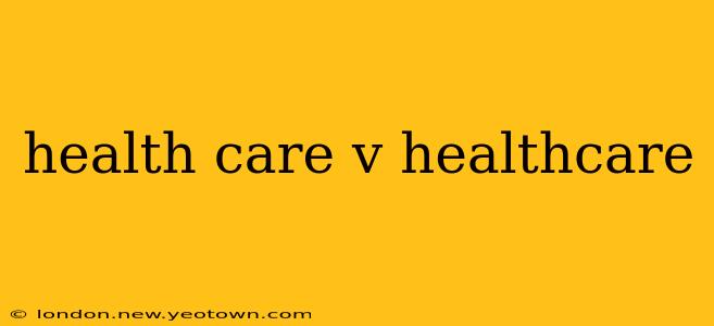 health care v healthcare
