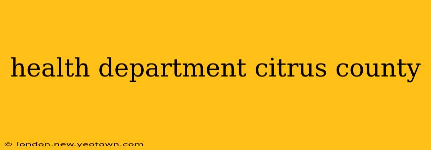 health department citrus county