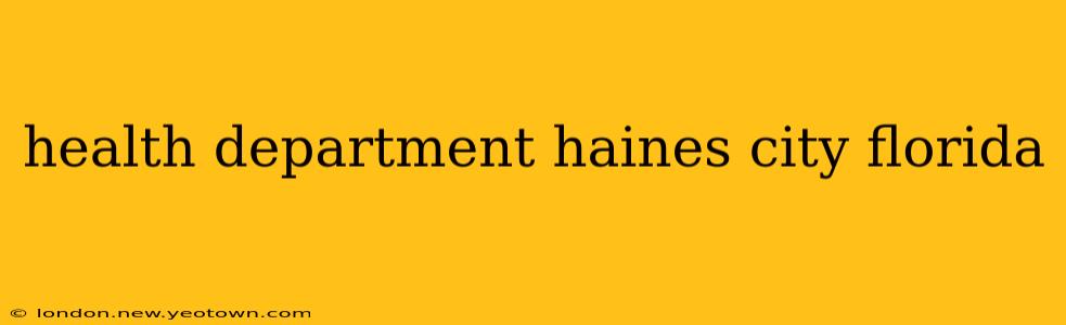 health department haines city florida