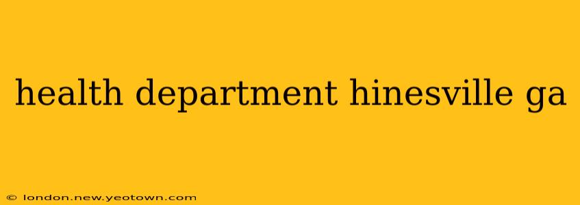 health department hinesville ga