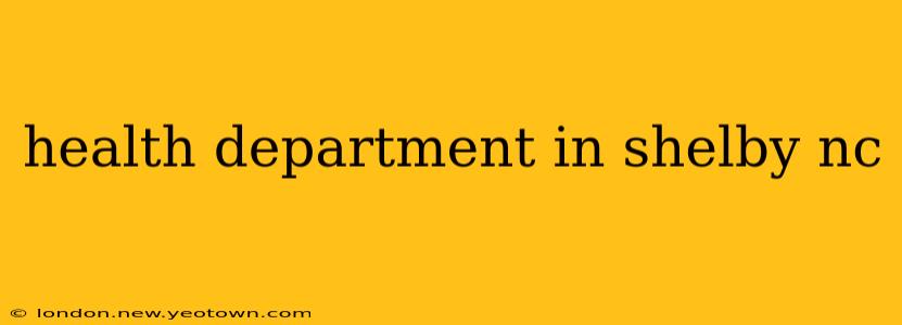 health department in shelby nc