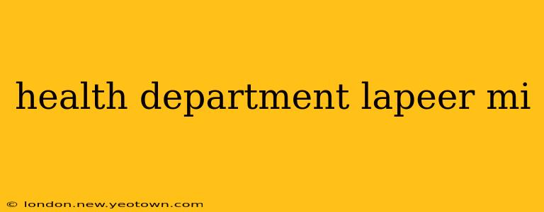 health department lapeer mi