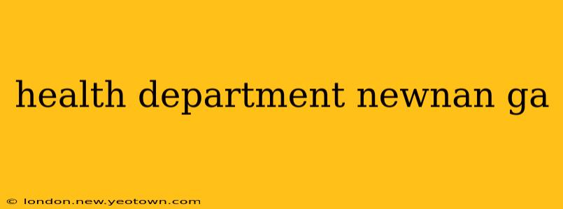 health department newnan ga