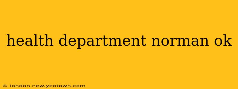 health department norman ok