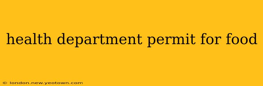 health department permit for food