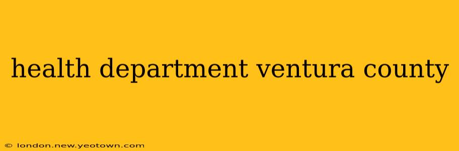 health department ventura county