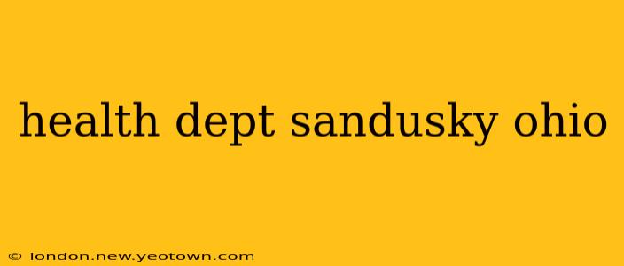 health dept sandusky ohio