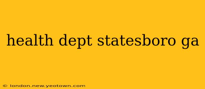 health dept statesboro ga