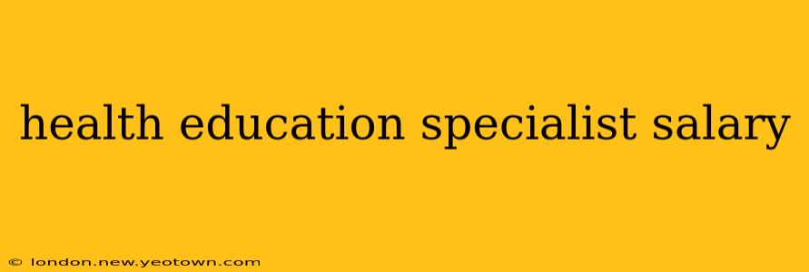 health education specialist salary