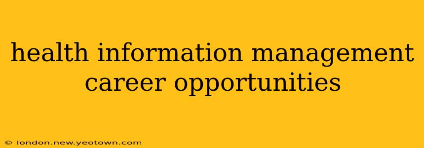 health information management career opportunities