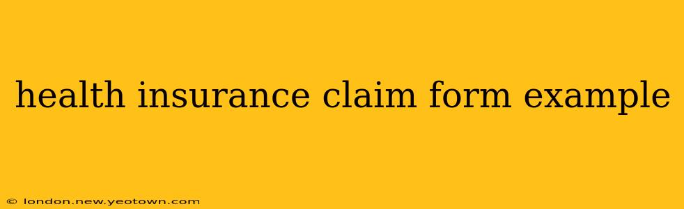 health insurance claim form example
