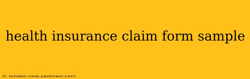 health insurance claim form sample