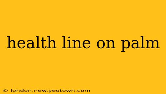 health line on palm
